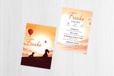 Luchtballon met silhouette Luchtballon met silhouette